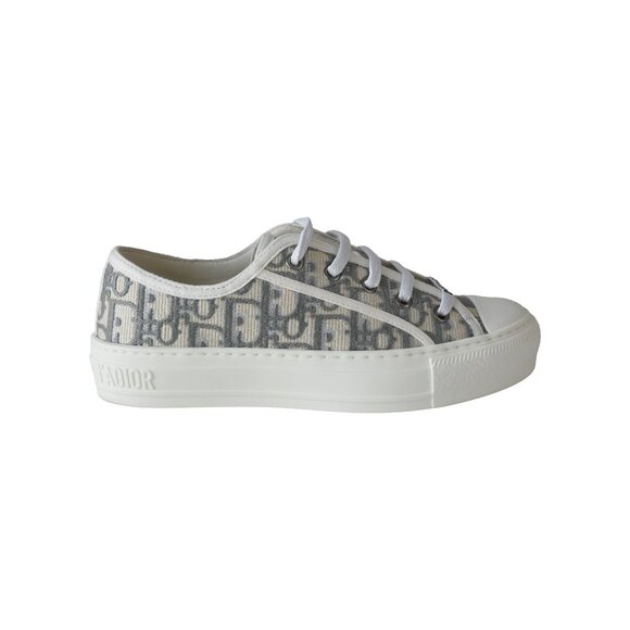 Dior Wmns Walk'N'Dior Embroidered Canvas Low Top Grey - Picture 4 of 5